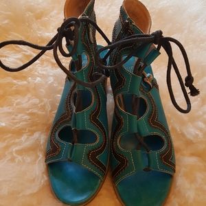 Spring Step l'artiste turquoise bootie